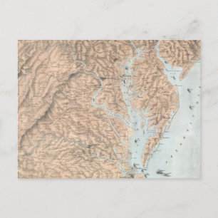 Vintage Karte von The Chesapeake Bay (1861)