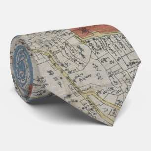 Vintage Karte von Tokyo Japan (1850) Krawatte