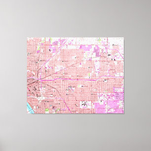 Vintage Karte von Tulsa Oklahoma (1954) Leinwanddruck