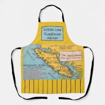 Vintage-Karte von Vancouver Island Apran