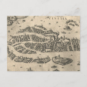 Vintage Karte von Venedig Italien (1573)