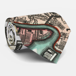 Vintage Karte von Venedig Italien (1729) Krawatte