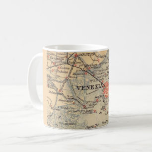 Vintage Karte von Venedig - Venedig Kaffeetasse