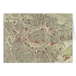 Vintage Karte von Wien Österreich (1883)