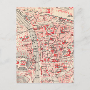 Vintage Karte von Würzburg Deutschland (1905)