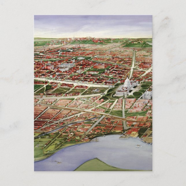 Vintage Karte Washington D.C. (1901) (Vorderseite)