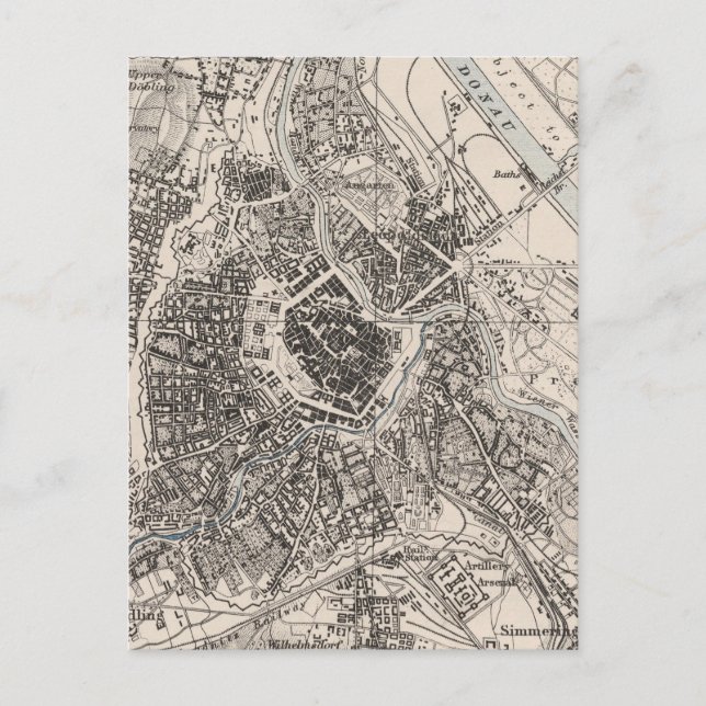 Vintage Karte Wien Österreich (1906) (Vorderseite)