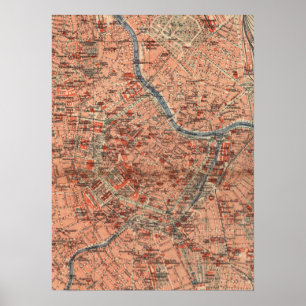 Vintage Karte Wien Österreich (1920) Poster