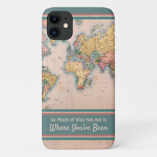 Vintage Karte World Atlas Travel Lover Case-Mate iPhone Hülle