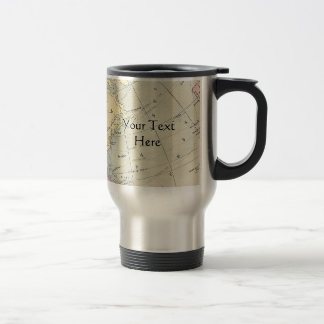Vintage Karten-Tasse Reisebecher (Rechts)