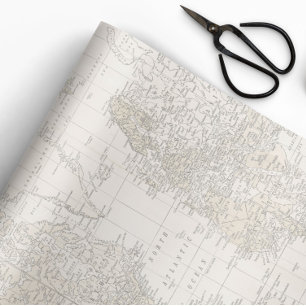 Vintage-Karten-Wrap-Papier Geschenkpapier