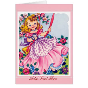 Vintage Kartenkartenträgerin und -katze