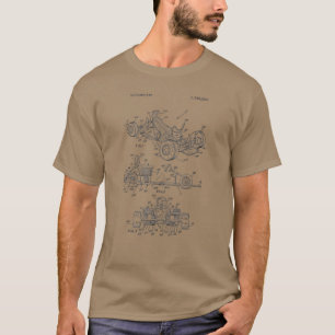 Vintage Karting Retro Patent Go Kart Racing T-Shirt