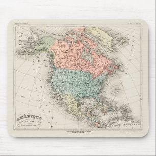 Vintage Kartografische Karte von Nordamerika (1878 Mousepad