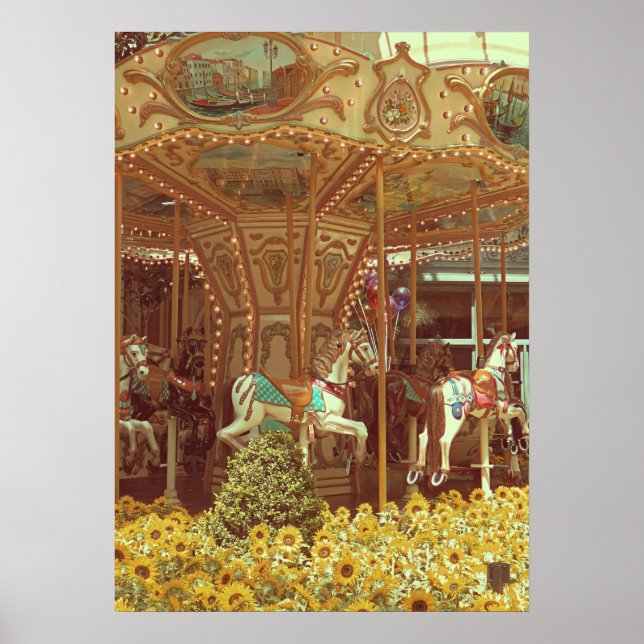 Vintage Karussell Poster (Vorne)