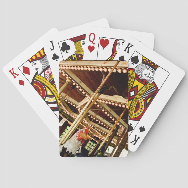 Vintage Karussellroster Klassische Spielkarten (Rückseite)
