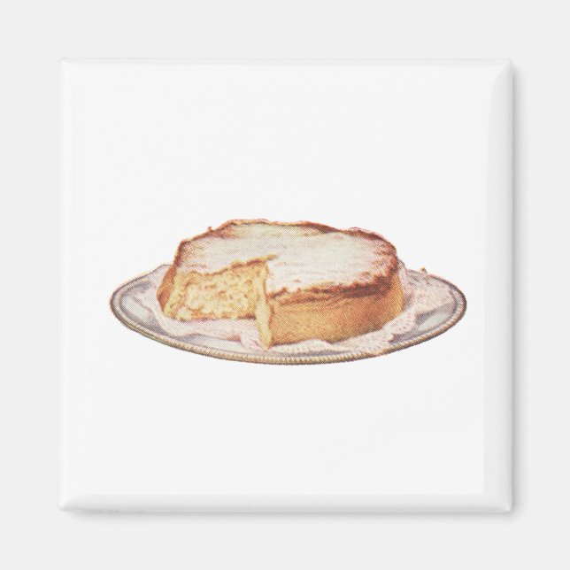 Vintage Käsekuchen Süßigkeiten Nachtisch Magnet (Vorne)