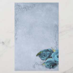 Vintage Kaskade Blue Wedding Briefpapier