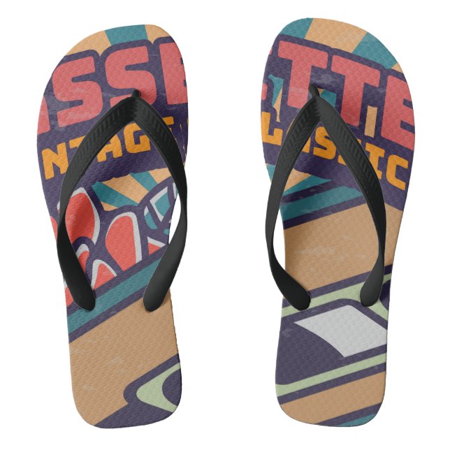 Vintage Kassete Flip Flops (Fußbett)