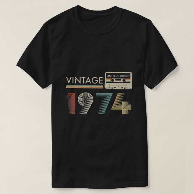 Vintage Kassette 1974 T-Shirt (Design vorne)