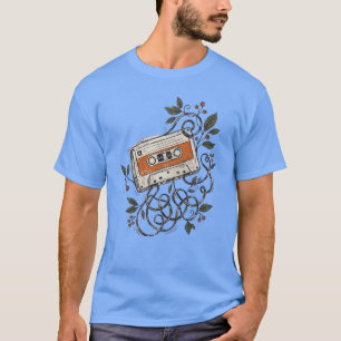 Vintage-Kassette Blumen Botanisch T-Shirt