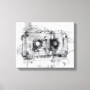 Vintage-Kassette Leinwanddruck