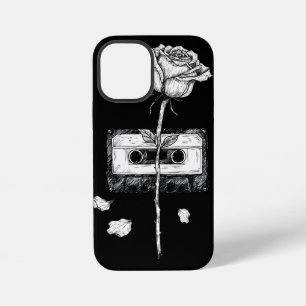 Vintage-Kassette mit aufblühender Rose Ästhetik  iPhone 12 Mini Hülle