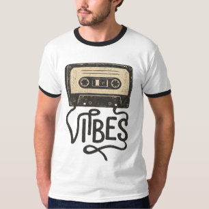 Vintage-Kassette mit Vibes-Typografie-Kunst T-Shirt