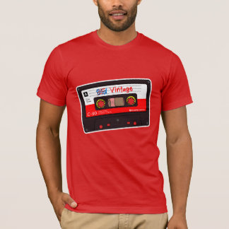Vintage-Kassette Schraubball-Grafiken Rot T-Shirt