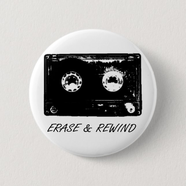 Vintage-Kassetten-Design! Button (Vorderseite)