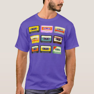 Vintage-Kassetten-Mixtapes 80er 90er Radio DJ T-Shirt