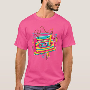 Vintage-Kassettenband-Bleistift 70er 80er 90er Mus T-Shirt