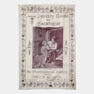 Vintage-Katalog Jahres-Geflügel, 1896, Teetuch    Geschirrtuch