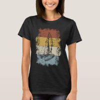 Vintage-Katamaran-Boot altes Segelboot Ozean Meer