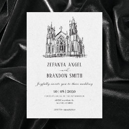 Vintage Kathedrale Einladung