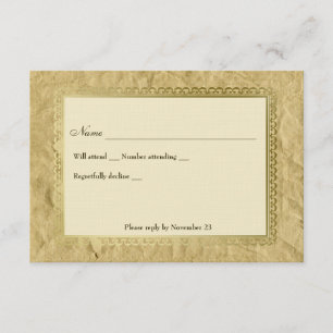 Vintage Katholikkreuz RSVP Karte