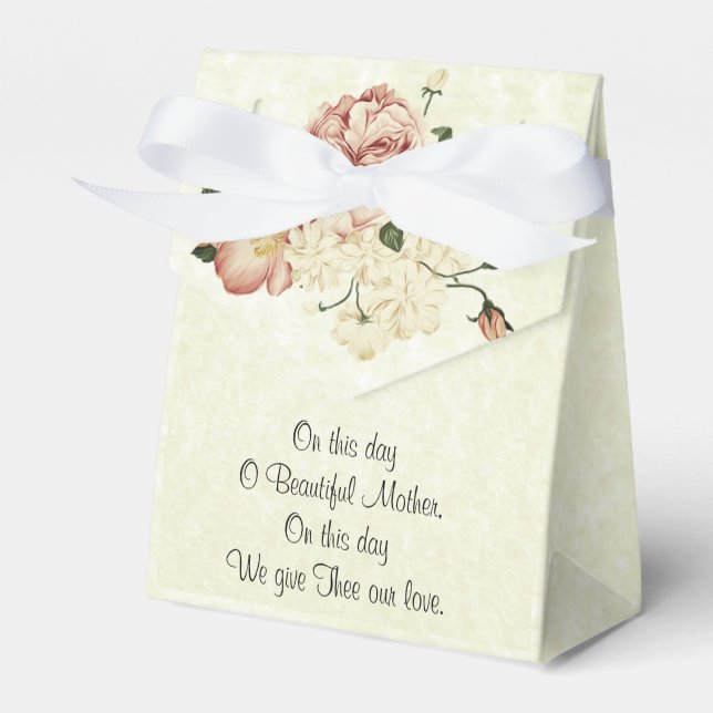 Vintage katholische religiöse gesegnete Jungfrau M Geschenkschachtel (Vorderseite)