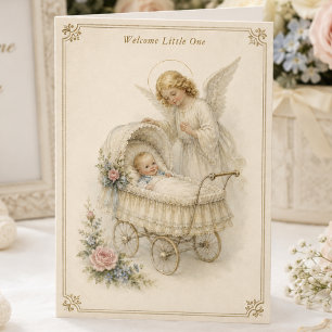 Vintage katholische Willkommensgruß für das kleine Karte