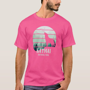 Vintage Katmai-Nationalpark Alaska Heulender Wolf T-Shirt