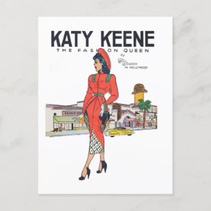 Vintage Katy Keene Hollywood Mode Postkarte
