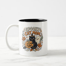 Vintage-Katz-Mama-Halloween-Grafik