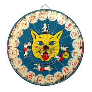 Vintage-Katz-und-Maus-Spiel Dart-Spiel Kinderzimme Dartscheibe