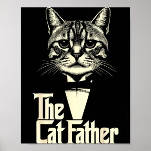 Vintage-Katz-Vater Papa Leben Katz-Daddy glücklich Poster