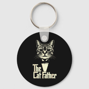 Vintage-Katz-Vater Papa Leben Katz-Vater glücklich Schlüsselanhänger