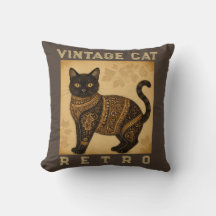 Vintage-Katze, Antike Katze und Motiv 