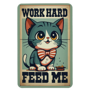 Vintage Katze arbeiten Magnet