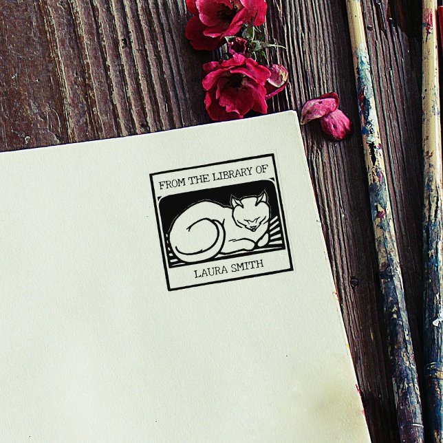Vintage Katze aus der Bibliothek Gummistempel (Von Creator hochgeladen)