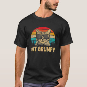 Vintage Katze Grumpy Funny Cat Lover Geschenk Katz T-Shirt