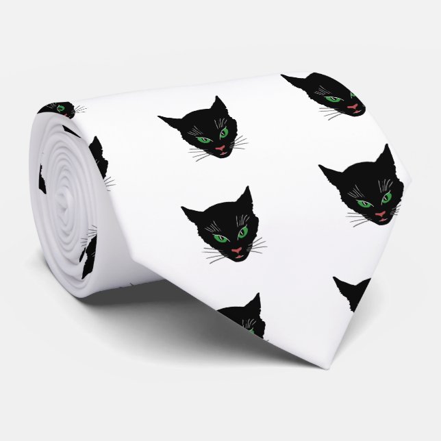 Vintage Katze Krawatte (Gerollt)