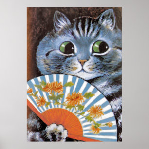 Vintage Katze Louis Wain am Opern-Kunst-Plakat Poster